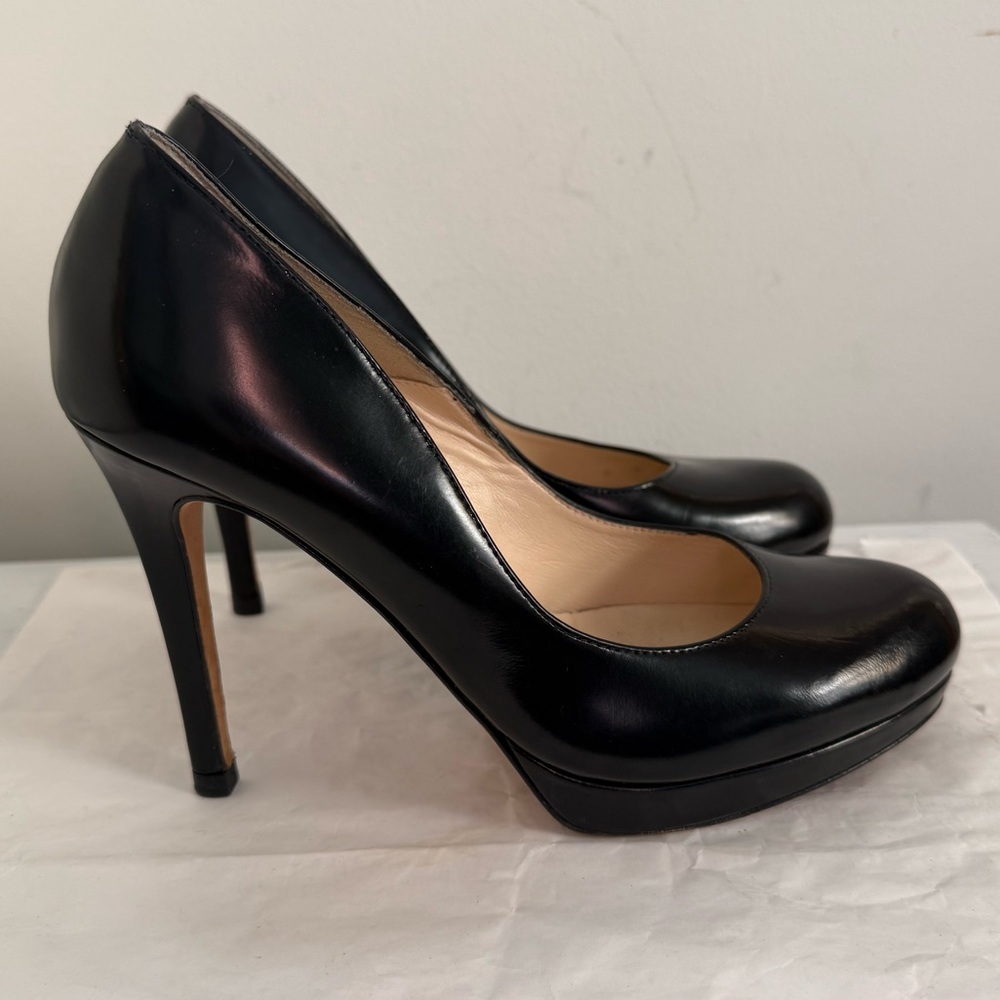 LK Bennett Black Platform High Heel Pump - Women's 7.5 - Picture 6 of 12